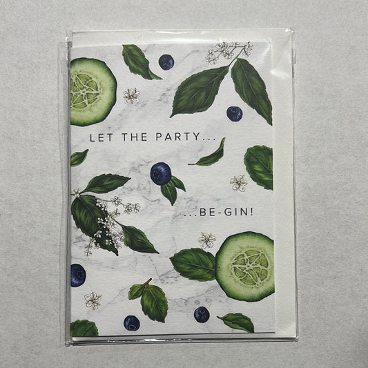 Let The Party Be Gin Card