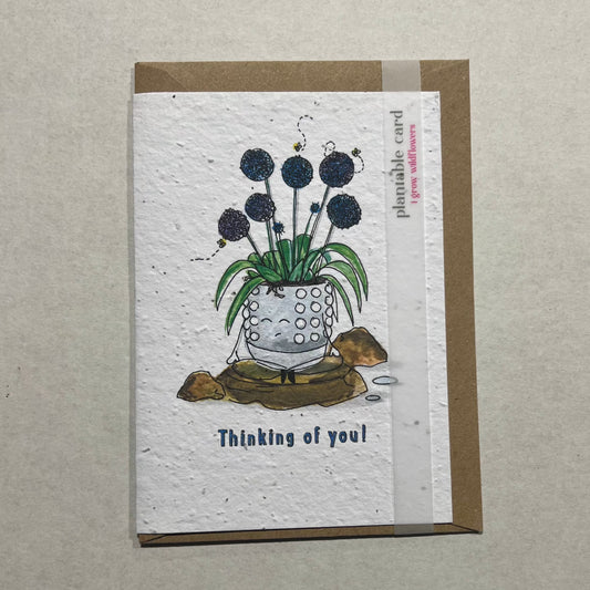 Thinking of You Potted Alliums Card