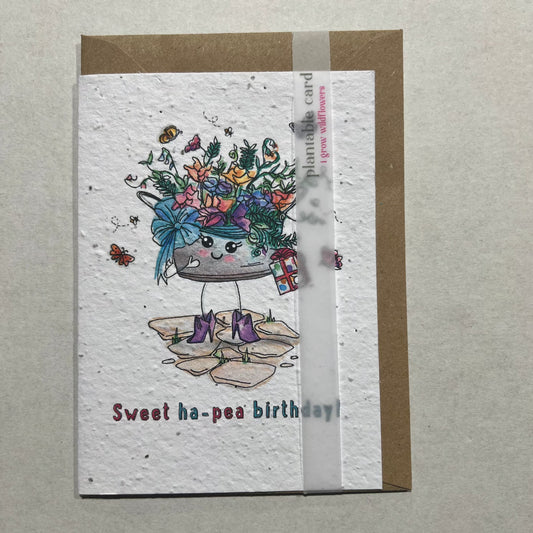 Sweet Pea Birthday Card
