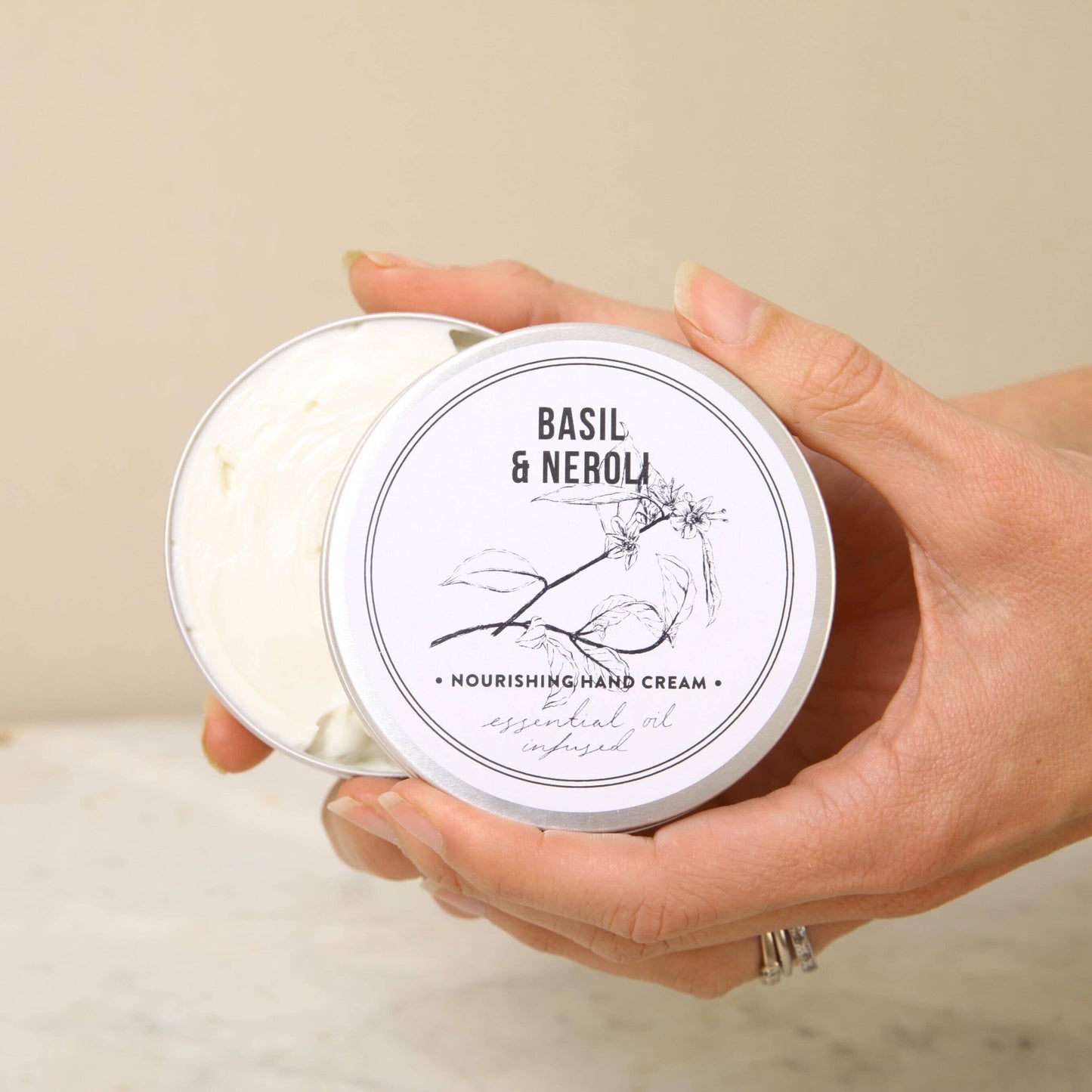 Hand Cream Tin - Basil and Neroli