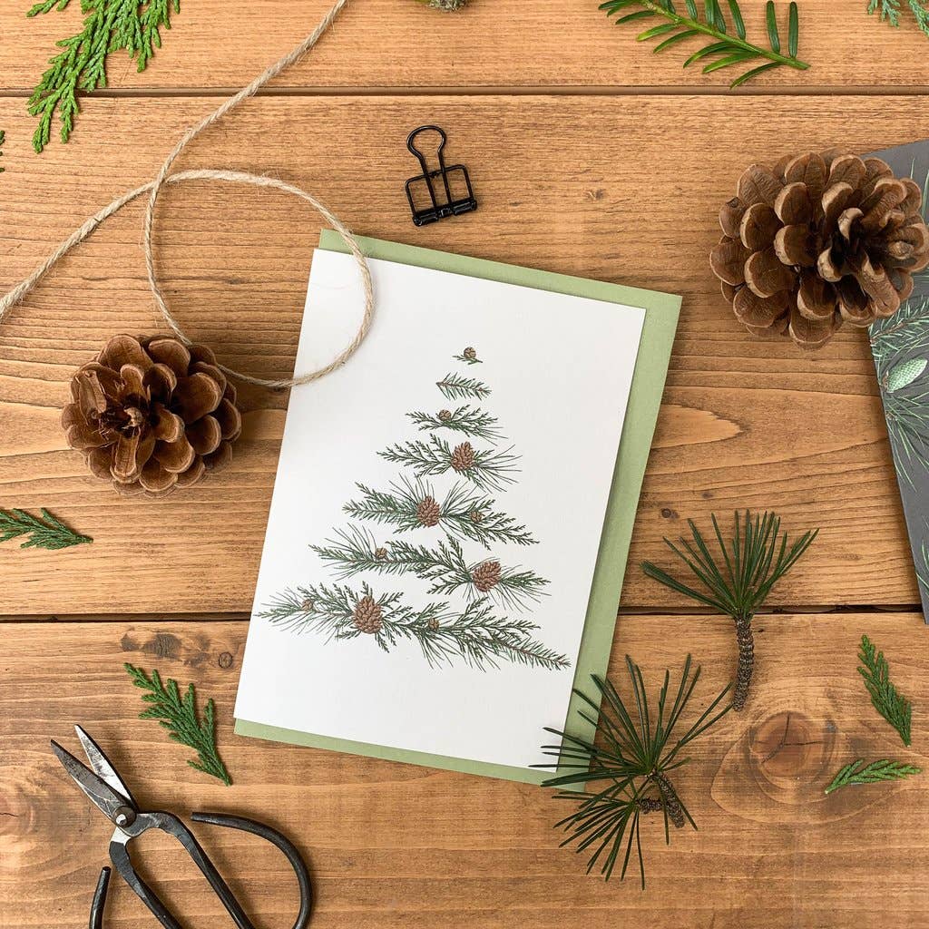 Catherine Lewis Design - Festive Foliage - Xmas Tree - Christmas Card