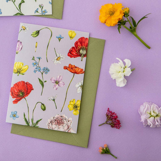 Lilac Champ de Fleur Card