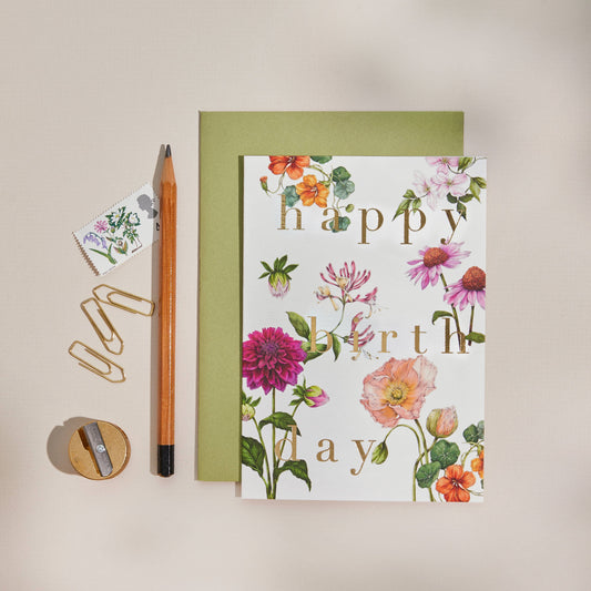 Bountiful Blooms Happy Birthday Card