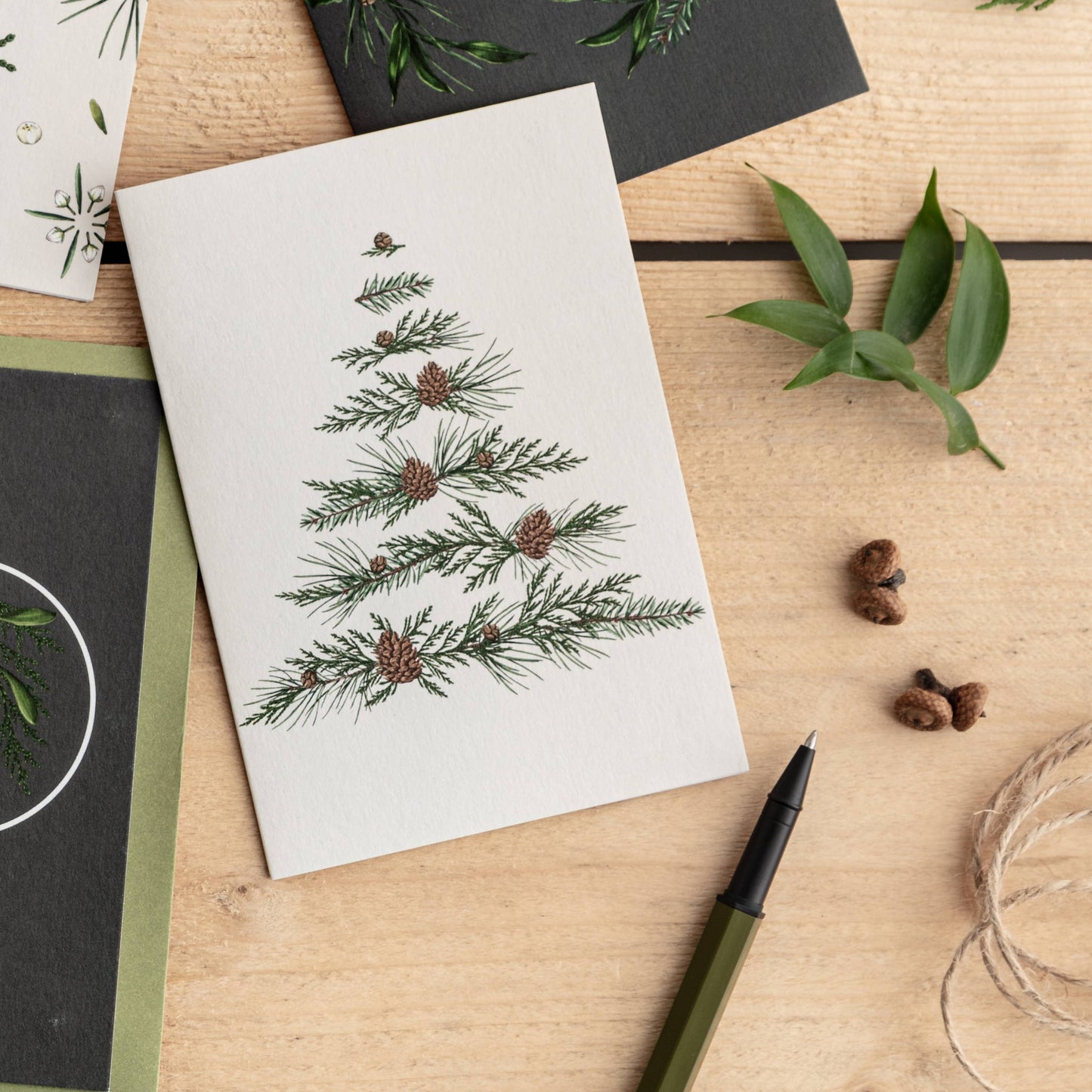 Catherine Lewis Design - Festive Foliage - Xmas Tree - Christmas Card